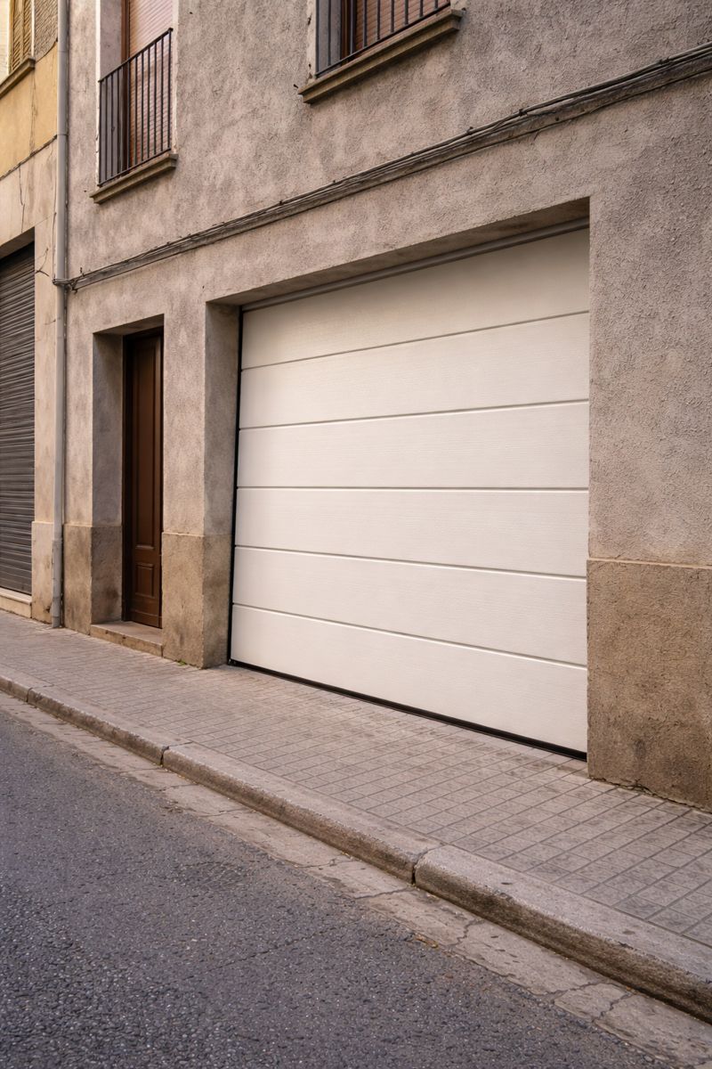 Puerta basculante en vivienda adosada de Gandia