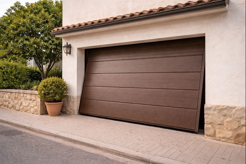 Puerta basculante en vivienda tradicional en Gandia