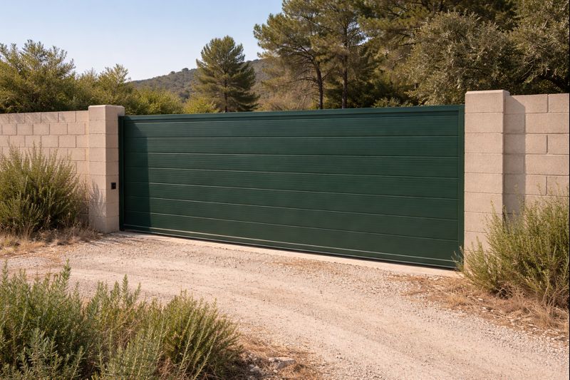 Puerta corredera en parcela privada cerca de Gandia