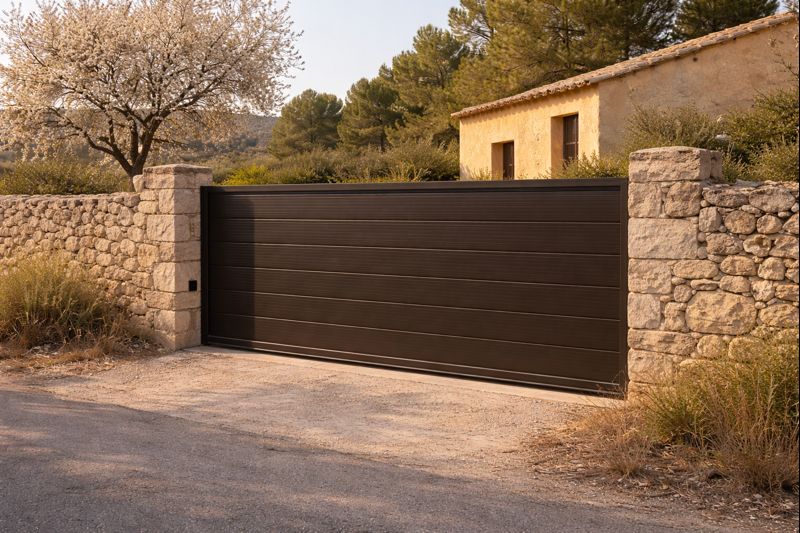 Puerta corredera en vivienda rural de la Safor